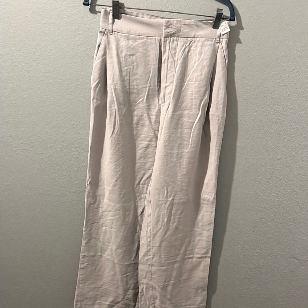 Zara XS light grey wide leg trousers